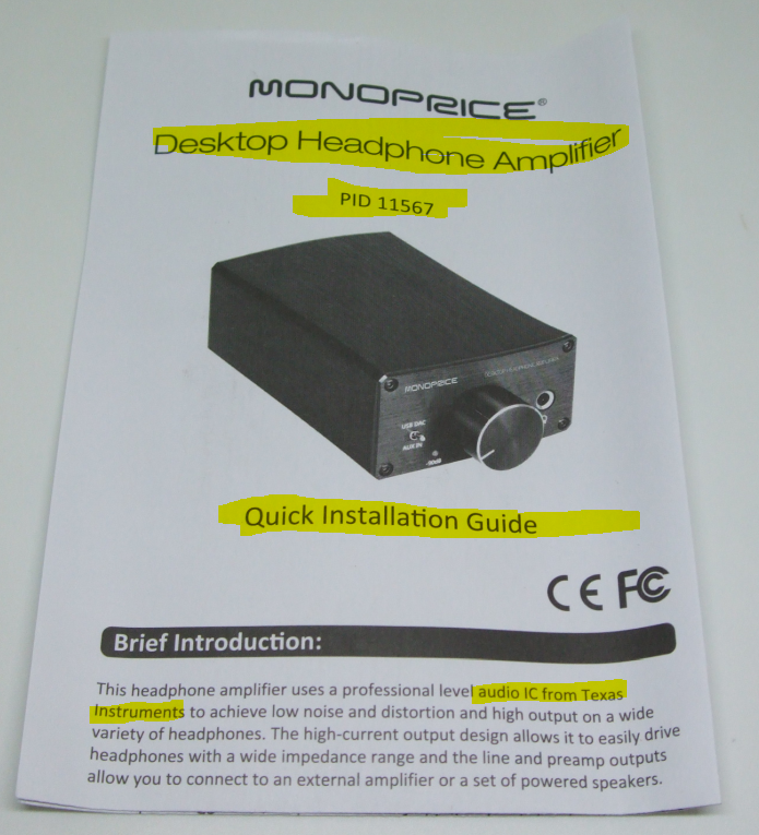 Unboxing the Monoprice Desktop Headphone Amp PID 11567 Headphones Nao